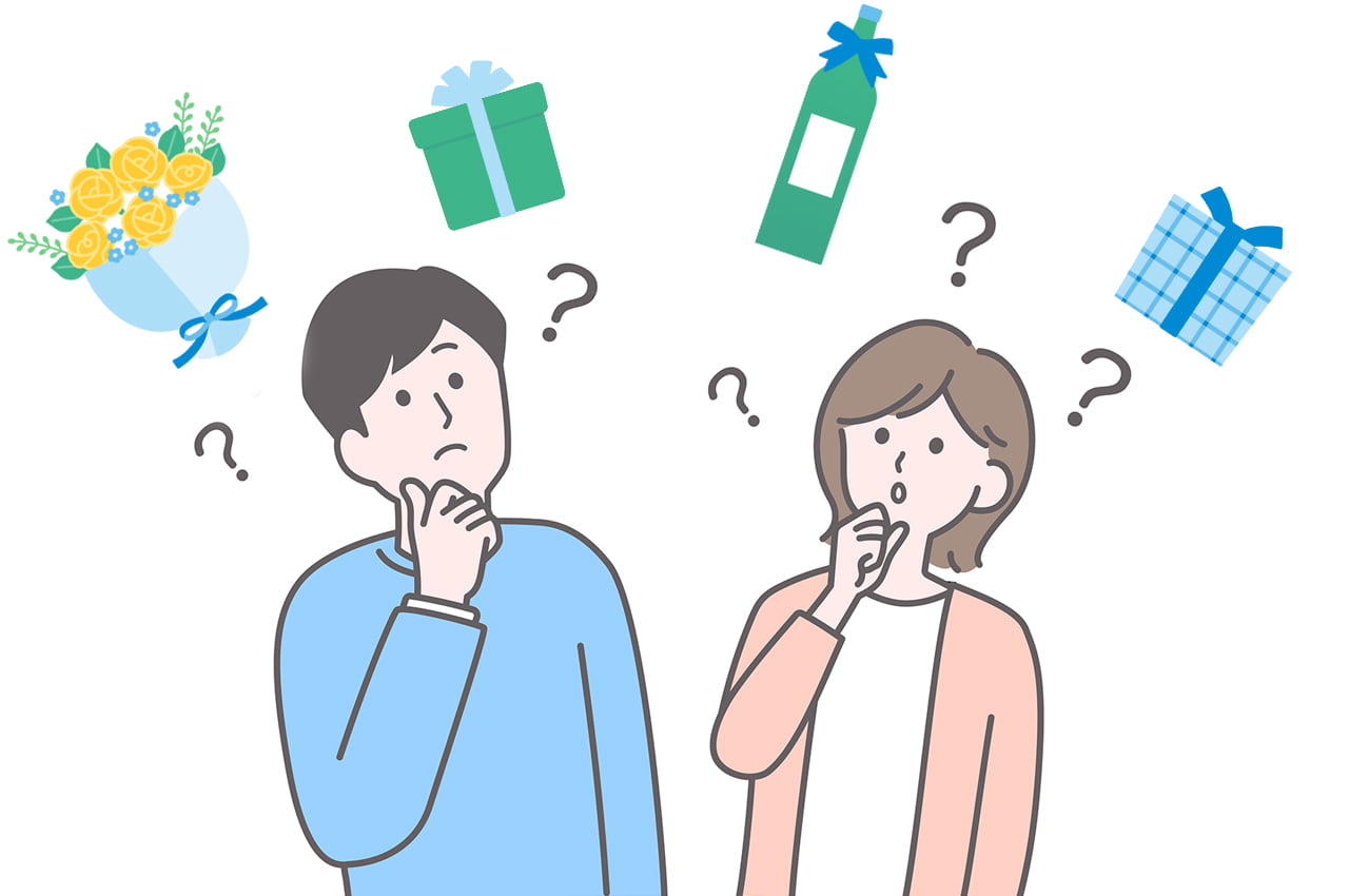 結婚式 両親贈呈品に悩む二人